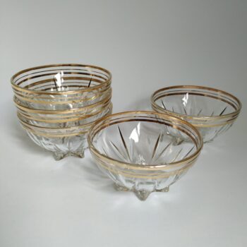 Vintage schaaltje met goud decoratie