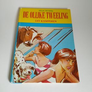 Vintage Boek De Olijke Tweeling uit Kamperen