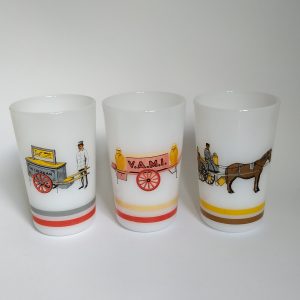 Vintage Melkbekers Melkglas VAMI en De Sierkan