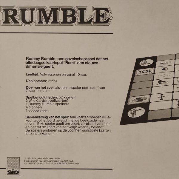 Rummy Rumble – Gezelschapsspel uit 1986 (2)