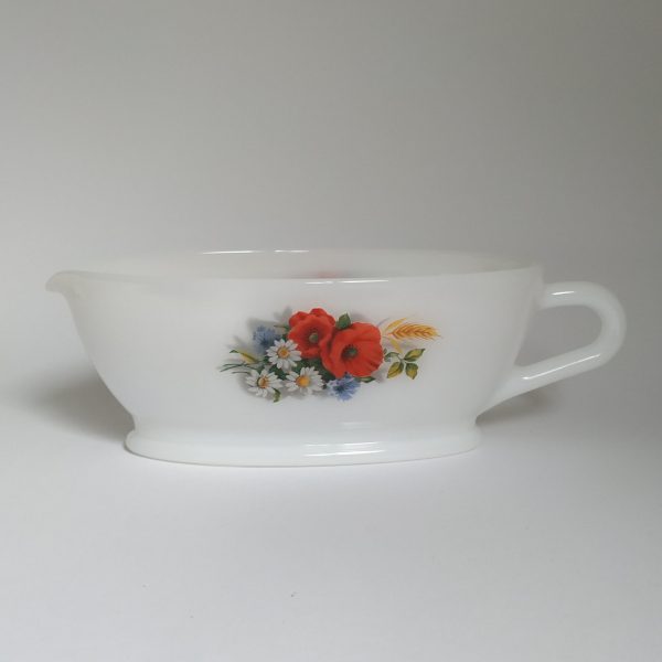 Sauskom Arcopal melkglas met rodewitte bloemen (1)