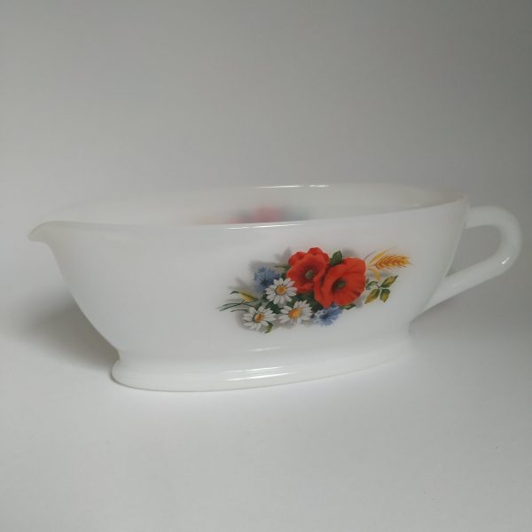 Sauskom Arcopal melkglas met rodewitte bloemen (2)