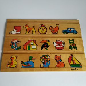 Vintage Houten Noppenpuzzel Simplex toys