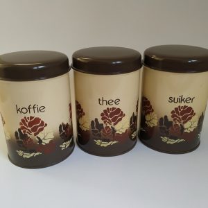 Vintage Voorraadbussen Koffie/Thee/Suiker van Brabantia