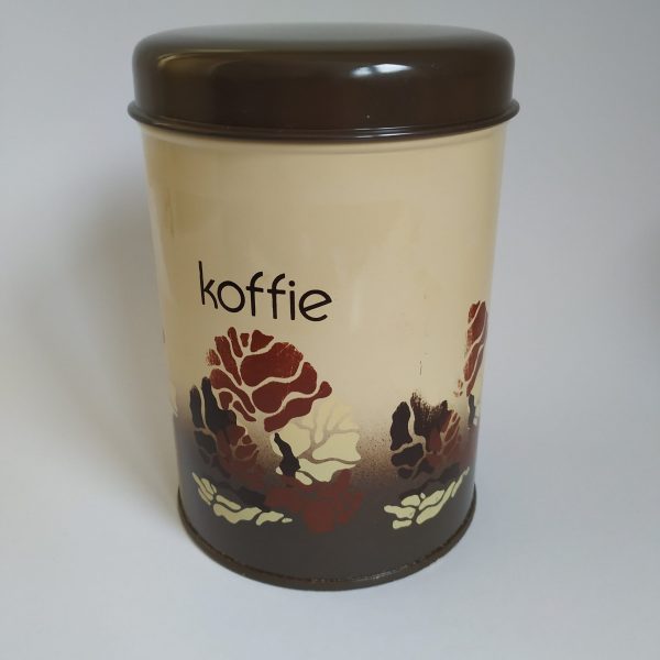 Voorraadbussen Brabantia koffie-thee-suiker (beige-bruin met bloemen) (2)