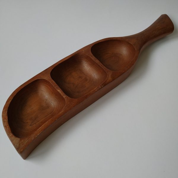 Snackschaal Hout – 3 vakken – 44 x 10 cm (3)