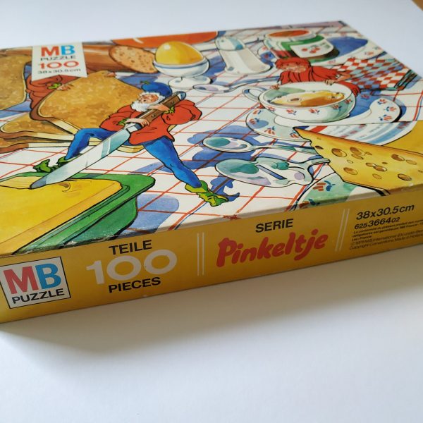 Puzzel Pinkeltje – 100 stukjes – afbeelding met brood-kaas-boter (4)