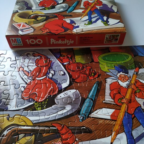 Puzzel Pinkeltje – 100 stuks – afbeelding potlood en asbak met pijp- jaar 1978 (3)