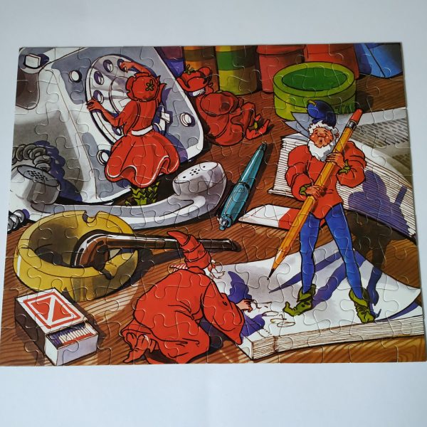 Puzzel Pinkeltje – 100 stuks – afbeelding potlood en asbak met pijp- jaar 1978 (8)