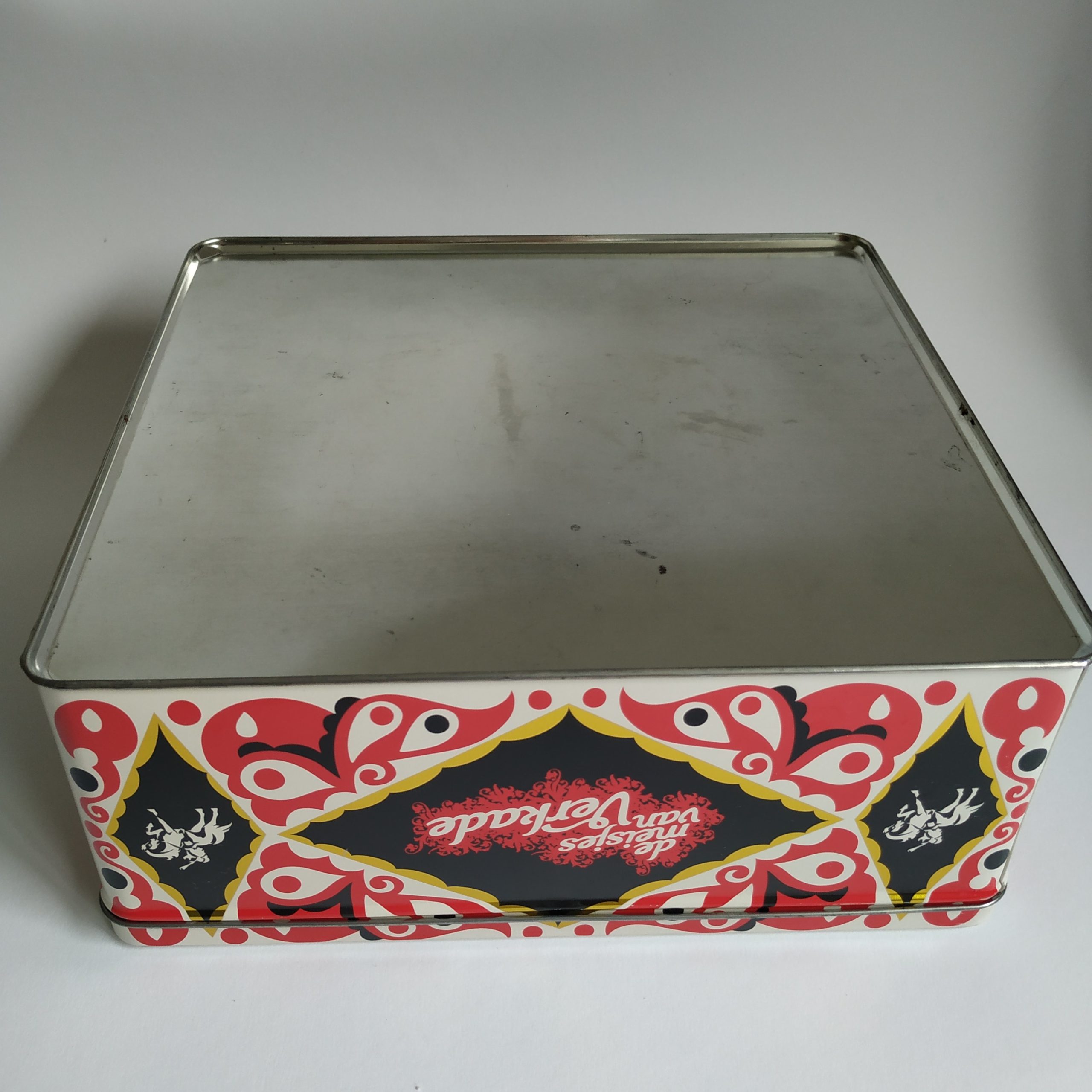 Vintage Blik / Koektrommel Verkade Biscuits Queens