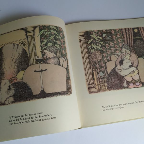 Vintage Kinderboek Borre en de nachtzwarte kat uit 1983