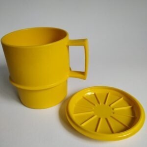 Vintage Beker Tupperware met handvat en deksel