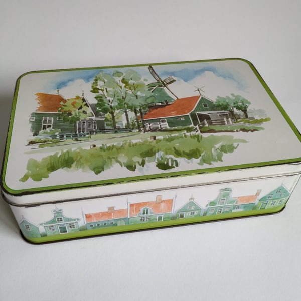 Koekblik – trommel Zaanse Schans van Verkade 21 x 13,5 x 6 cm (1)