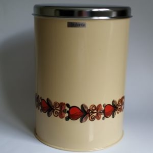 Vintage Voorraadblik Brabantia (groot) met zilverkleurige deksel