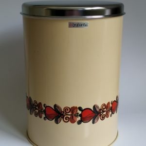 Vintage Voorraadblik Brabantia (groot) met zilverkleurige deksel