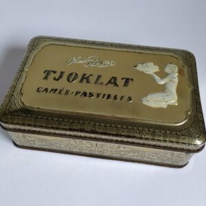 Vintage Goudkleurig Blik Tjoklat Camée-Pastilles