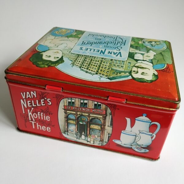 Blik Van Nelle’s koffiebranderij en theehandel 18x15x9 cm (3)