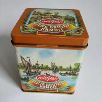 Vintage Blikje van Gilse, fijne bruine kandij