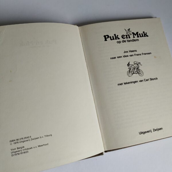 Boek Puk en Muk op de tandem – 1979 (hardcover) (4)