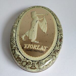 Vintage blik/trommel Tjoklat Camée Pastilles