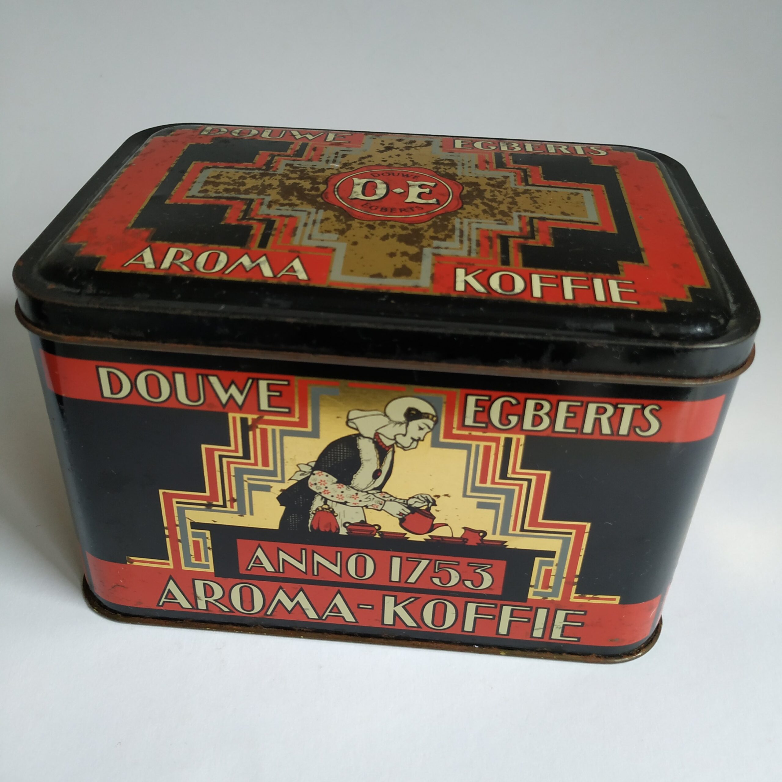 Vintage Blik/Trommel Douwe Egberts - Queens