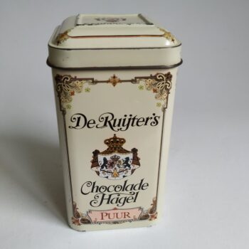 Vintage blikje van de Ruijters Chocolade Hagel Puur