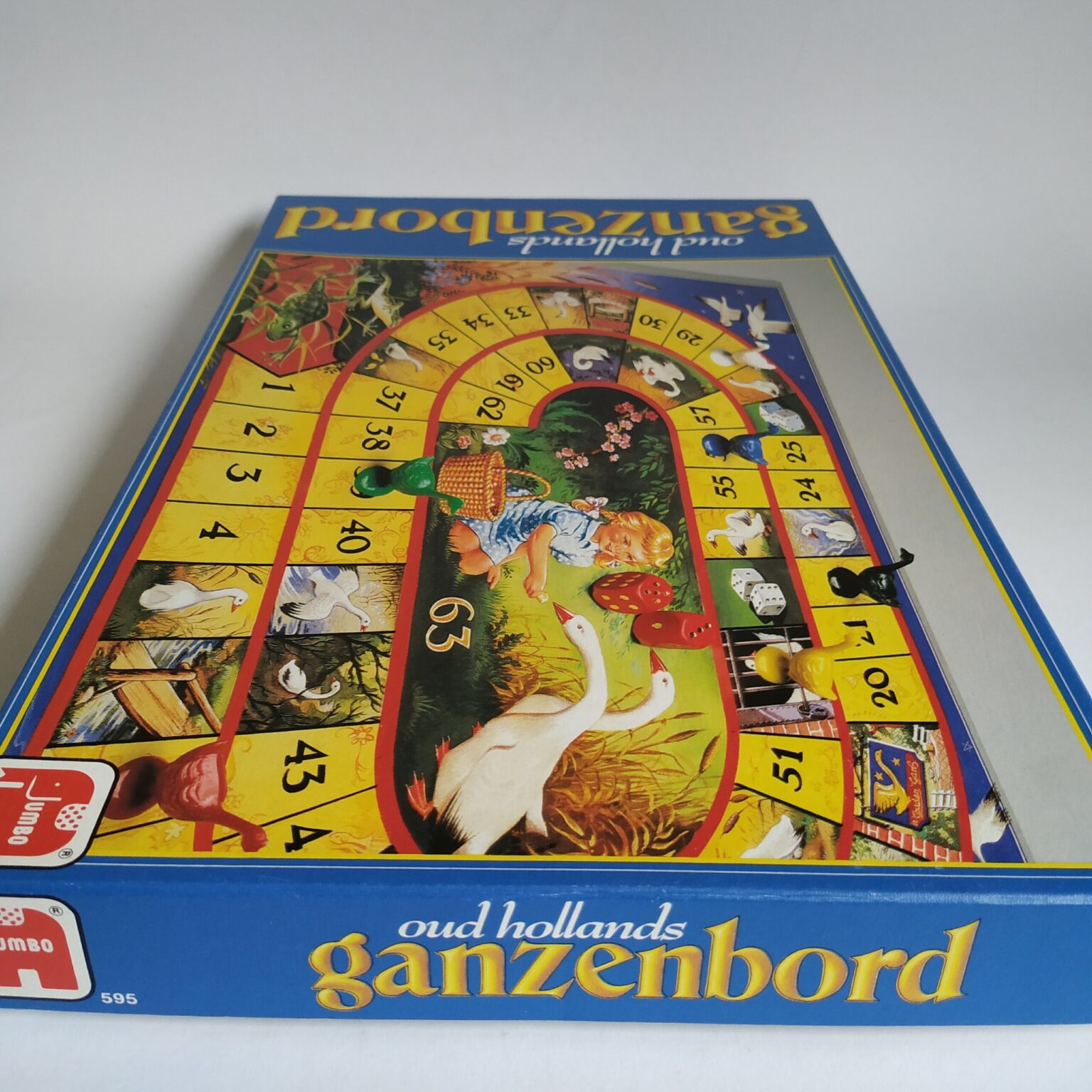 Vintage Oud Hollands Ganzenbord Spel Jumbo 1984 Queens Vintage