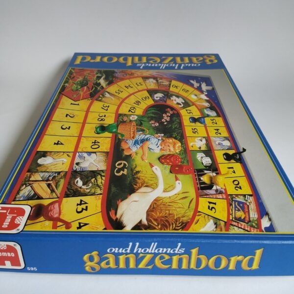 Ganzenbord Oud Hollands uit 1984 van Jumbo met 6 ganzen – 2 dobbelstenen – spelregels (geprint) (4)