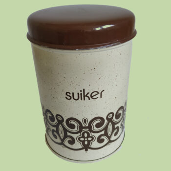 Vintage blik met de tekst Suiker