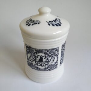 Vintage opaline voorraadpot / koffiepot Zwarte Kat