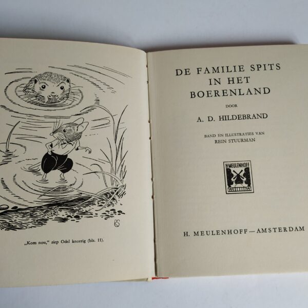 Vintage kinderboek de familie Spits in het boerenland