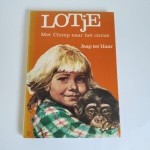 Vintage Boek Lotje met Chimp naar het circus
