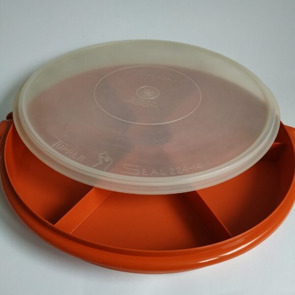 Snackschaal – partyschaal Tupperware – diameter 33 cm (oranje) (1)