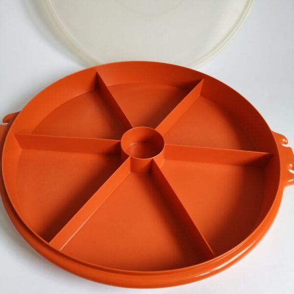 Snackschaal – partyschaal Tupperware – diameter 33 cm (oranje) (2)