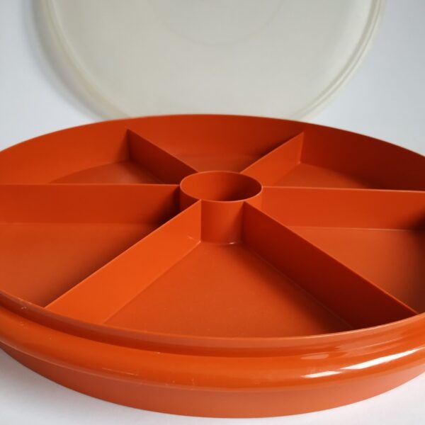 Snackschaal – partyschaal Tupperware – diameter 33 cm (oranje) (3)