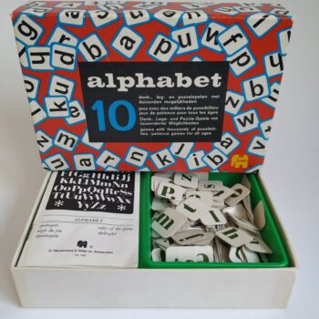 Vintage spel Alphabet, denk-, leg- en puzzelspelen met duizenden mogelijkheden van Jumbo