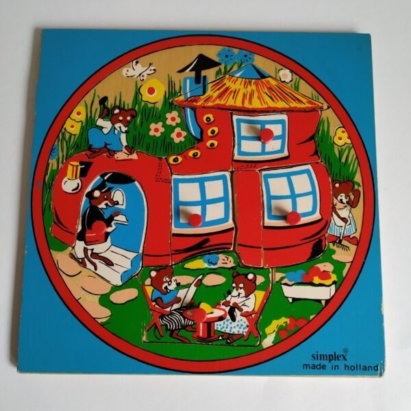 Kinderpuzzel – Noppenpuzzel huis met dieren – 9 stukken – 5 noppen (1)