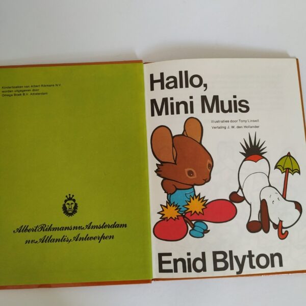 Vintage kinderboek Hallo, Mini Muis van Enid Blyton uit 1973