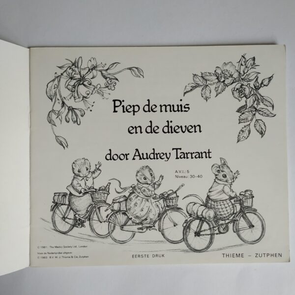 Boek Piep de muis en de dieven door Audrey Tarrant – 1983 (2)