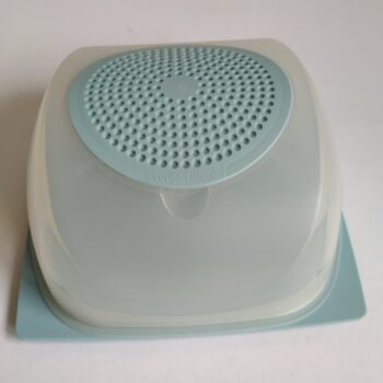 Kaasdoos van Tupperware licht blauw