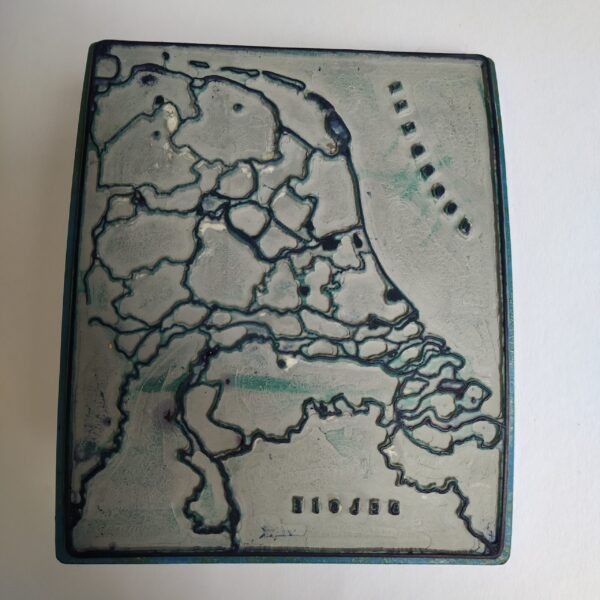 Landkaart stempel Nederland in originele doos (2)