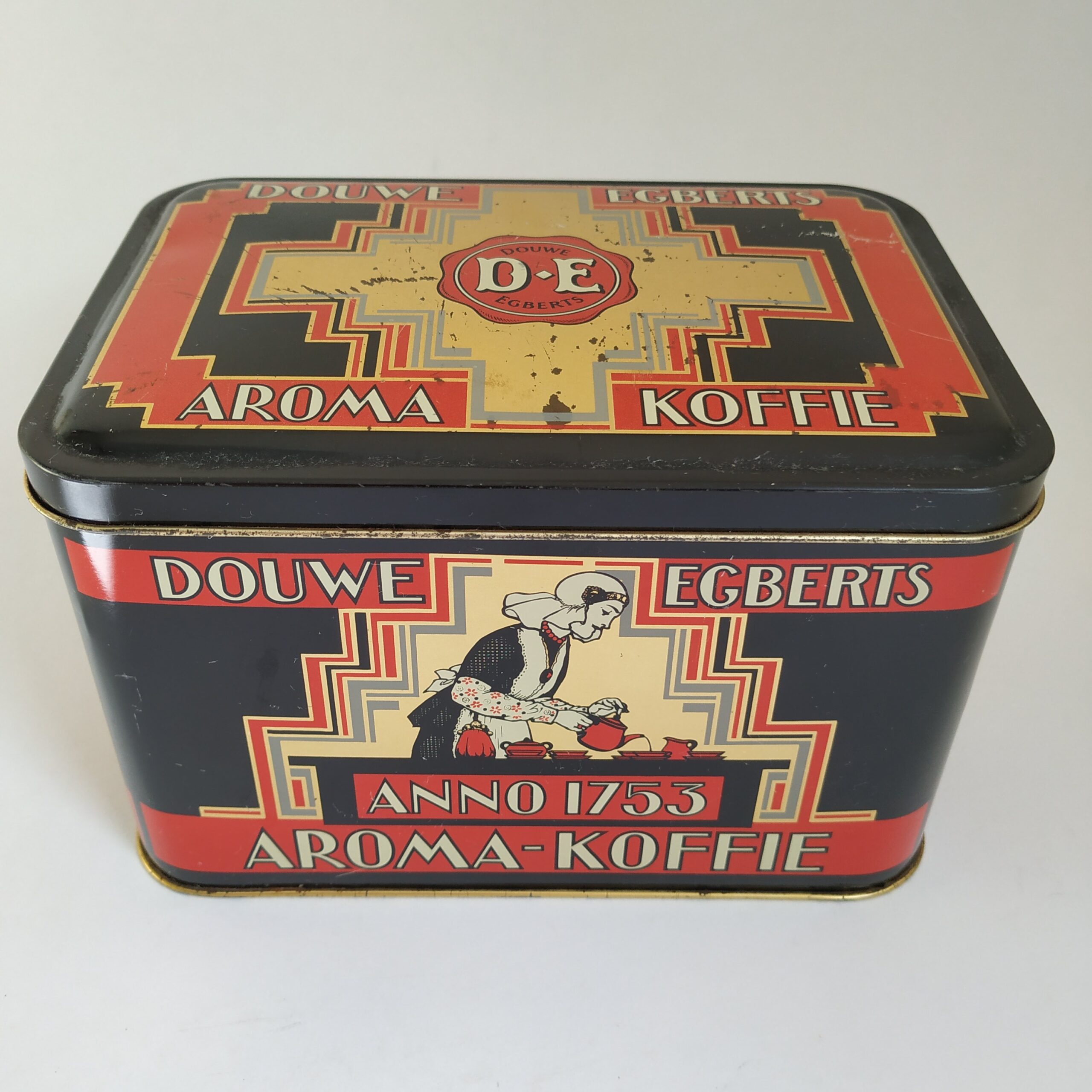Vintage Blik/Trommel Douwe Egberts 1753 - Queens Vintage