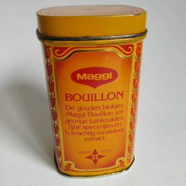 Blikje Maggi Bouillon – afmeting 11×6,5×6,5 cm (3)