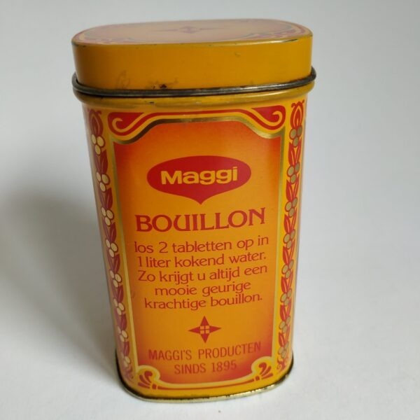 Blikje Maggi Bouillon – afmeting 11×6,5×6,5 cm (4)