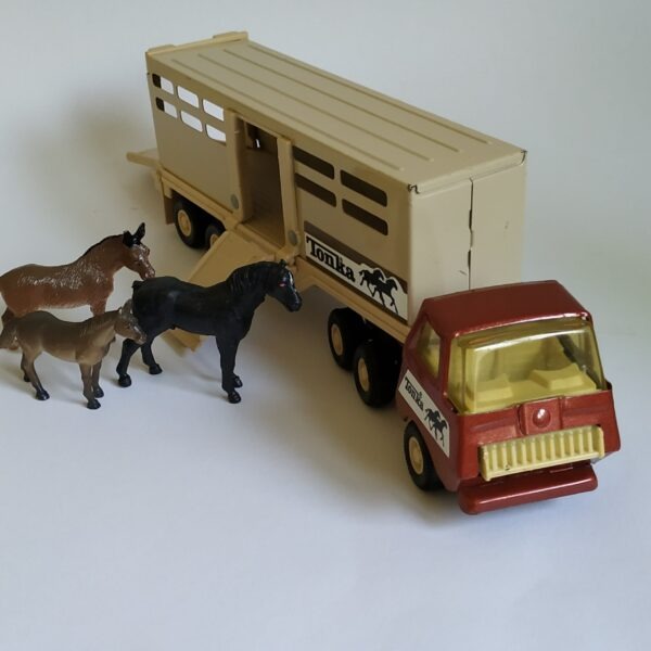 Paarden trailer van Tonka met 3 paarden – 25 x 8 cm (2)