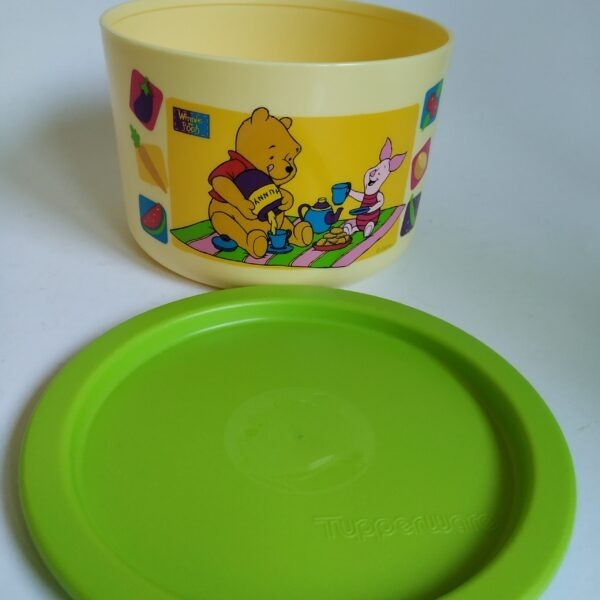 Trommel Winnie the Pooh van Tupperware – hoogte 8 cm – diameter 13 cm (4)