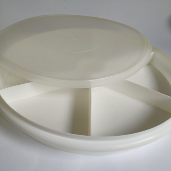 Snackschaal – partyschaal (wit) Tupperware – diameter 33 cm (1)