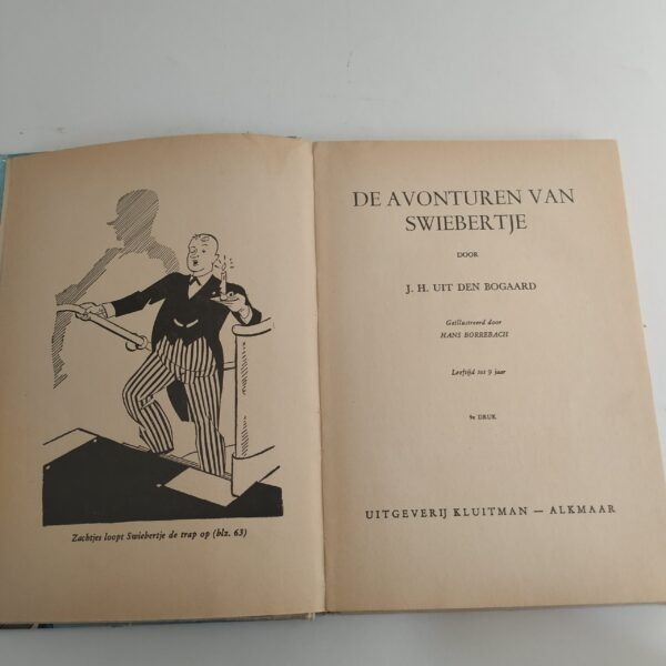 Vintage boek De avonturen van Swiebertje, de landloper die burgemeester en de burgemeester die landloper werd