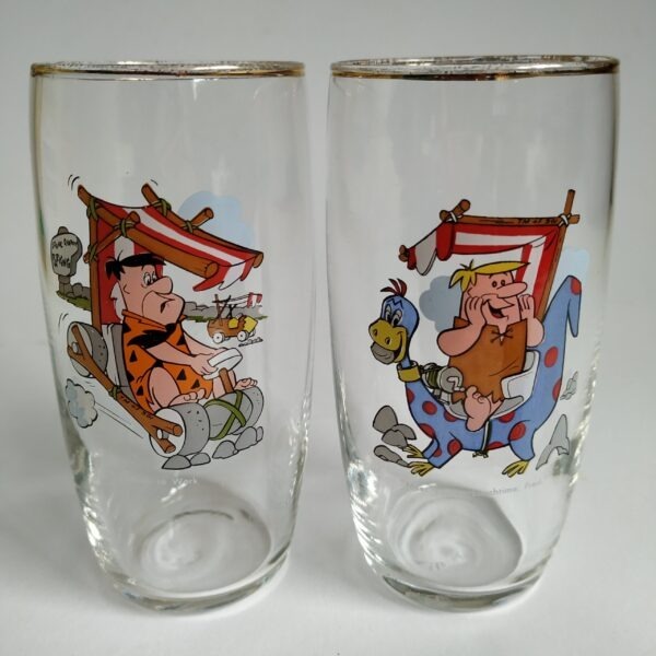 Drinkglazen Fred Flintstone en Barney Rubble – 2 stuks – inhoud 200 ml (1)