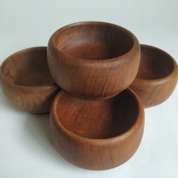 Vintage snack bakjes / kommetjes van hout